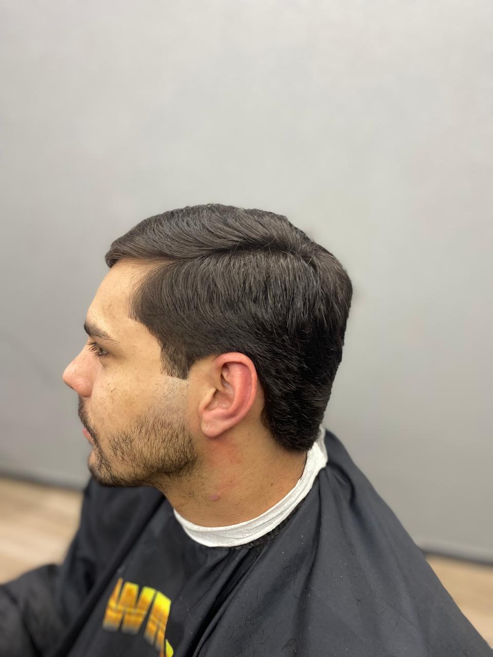 Corte degradê realizado na Barbearia LK01